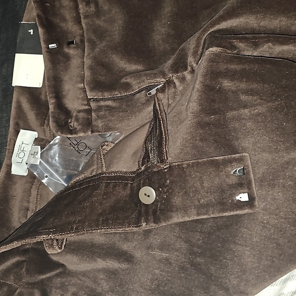 Loft Julie Chocolate Brown Pants Flare Leg‎ Trousers Size 2 NWT - Picture 7 of 7